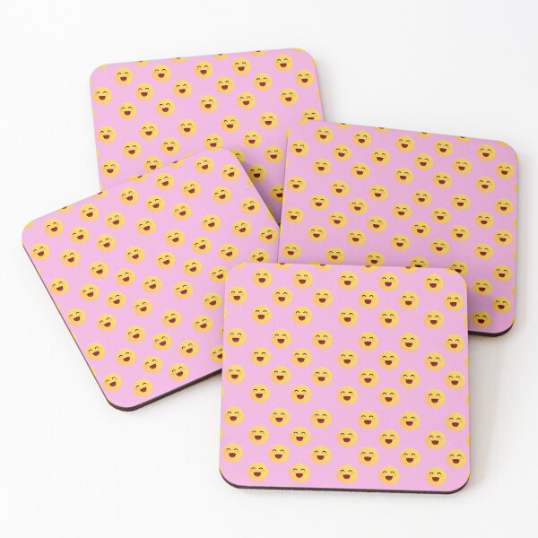 Item preview, Pattern emoji happy | Happy Face | Smiley | pink background by asdev designed and sold by asdev.