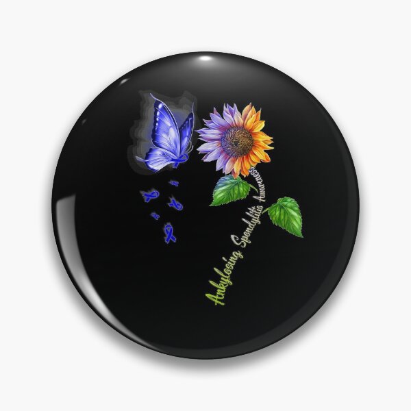 Item preview, Butterfly Sunflower Ankylosing Spondylitis Awareness Gift  designed and sold by venitamara.