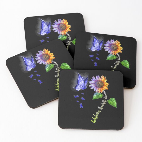Item preview, Butterfly Sunflower Ankylosing Spondylitis Awareness Gift  designed and sold by venitamara.