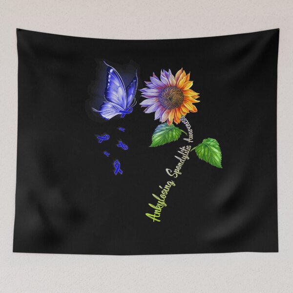 Item preview, Butterfly Sunflower Ankylosing Spondylitis Awareness Gift  designed and sold by venitamara.