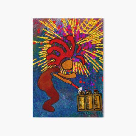 Kokopelli Pyro #1 (Artist: JW) Art Board Print