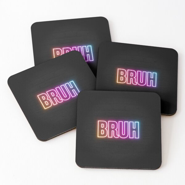 Item preview, Neon Retrowave Outrun Text - Bruh designed and sold by dylanxh.