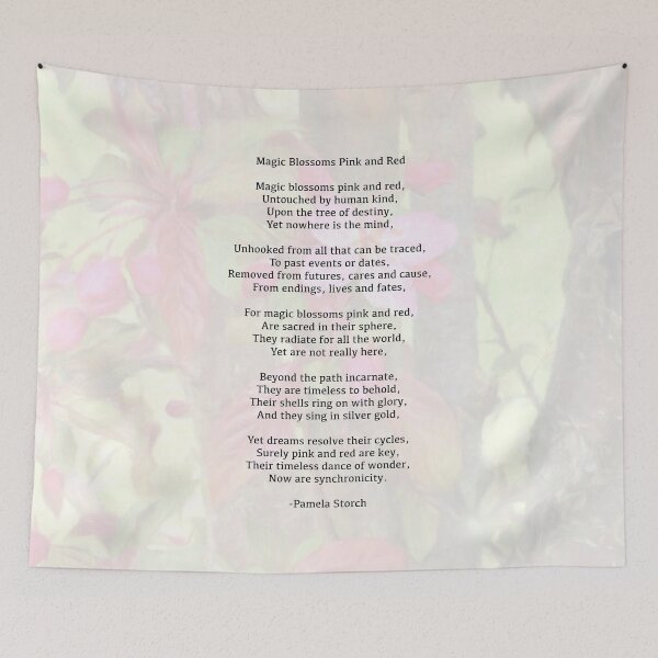 Item preview, Magic Blossoms Pink and Red Poem by Pamela Storch designed and sold by Pamela Storch.