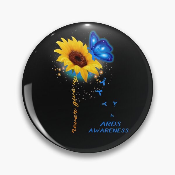 Item preview, Never Give Up Sunflower Ribbon ARDS Awareness designed and sold by deputylove.