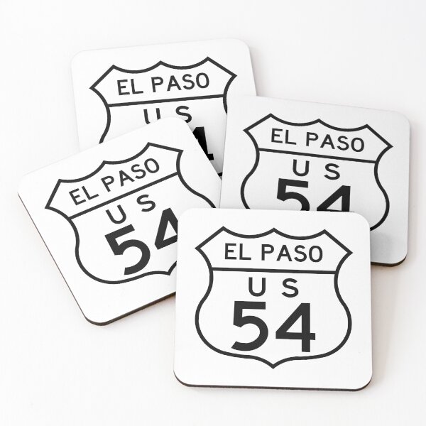Item preview, El Paso Route 54 US Road Sign  designed and sold by Kiwidom.