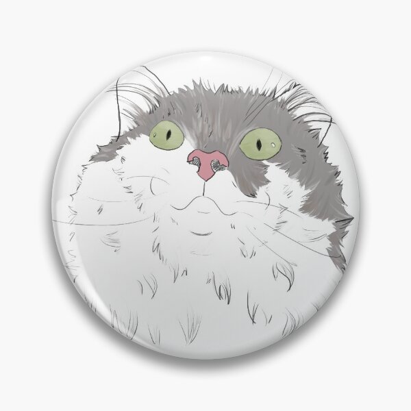 Item preview, Gray and White Cat designed and sold by TheStickerVet.