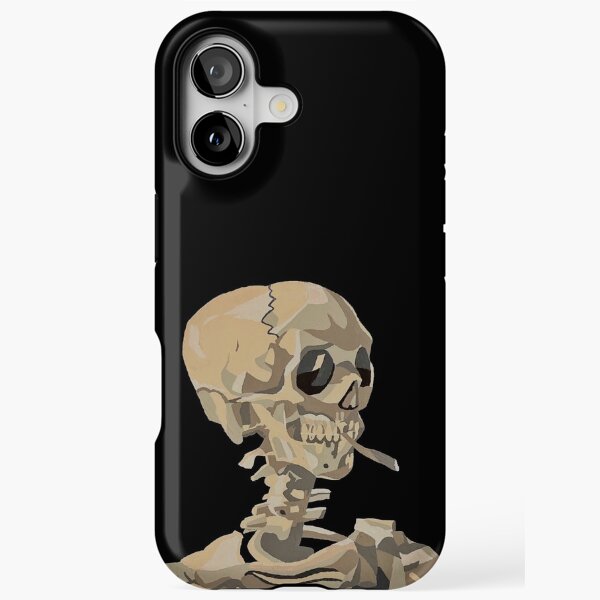 skeleton smoking cigarette phone case Smoking Skeleton iPhone Cases for Sale