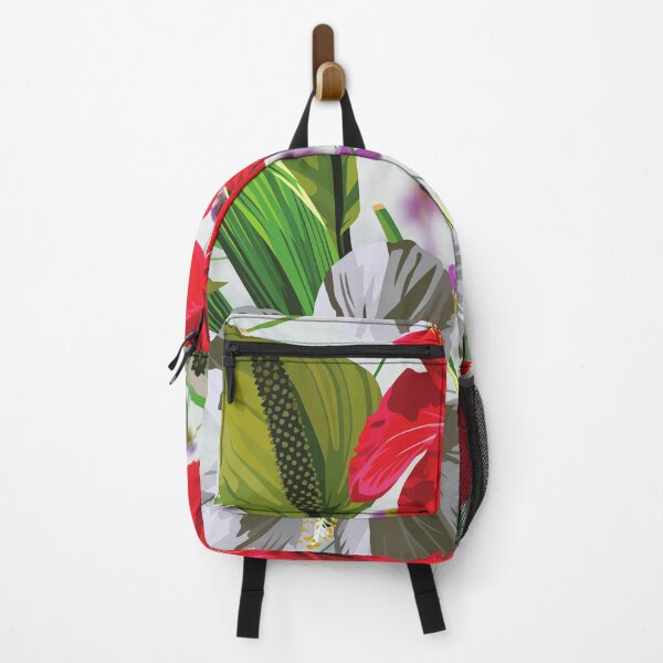Item preview, Exotic Hawaii Tropical Large Red, White Hibiscus Flowers Pattern designed and sold by silviaol.