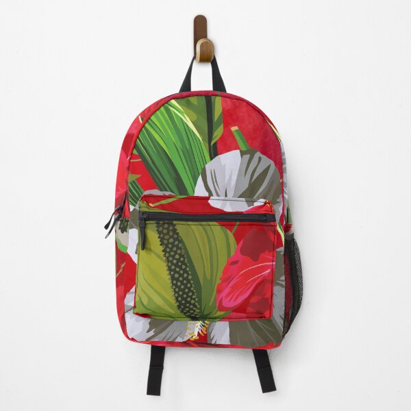 Item preview, Exotic Hawaii Tropical Large Red, White Hibiscus Flowers Pattern designed and sold by silviaol.