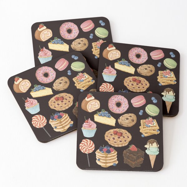 Item preview, Desserts Pack - Cakes, Donut, Pie, Waffle, Pancakes, Macarons, Chocolate Chip Cookies, Ice Cream & Lollypop designed and sold by Alicia Chee.