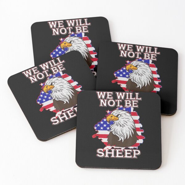 Item preview, We Will Not Be Sheep Us Flag Eagle Patriotic  designed and sold by christinero2.