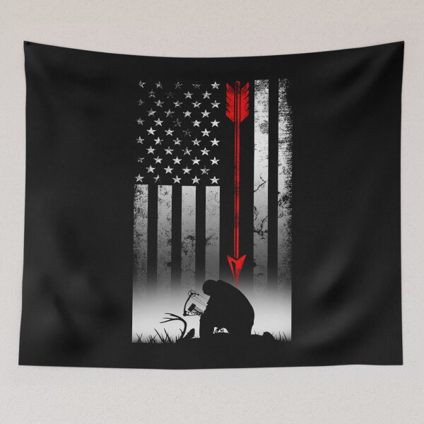 Item preview, Bow deer hunting American flag gift for Bow hunting Pullover designed and sold by simonbucholz.