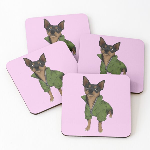 Item preview, Dog in a Jacket  designed and sold by Feather-n-Fluff.