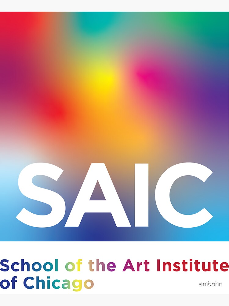 "School of the Art Institute of Chicago Rainbow Gradient Logo " Sticker