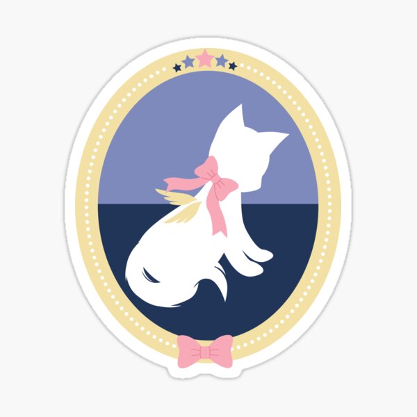 Angel Starlight Playful Cat Sticker