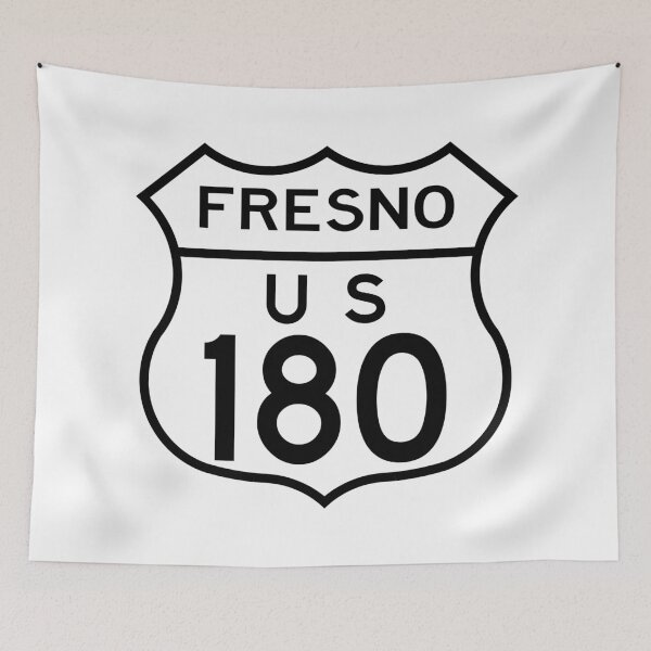 Item preview, Fresno Route 180 US Road Sign  designed and sold by Kiwidom.