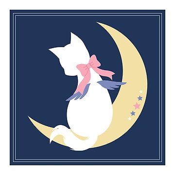 Artwork thumbnail, Angel Starlight Cat on the Moon by lucidly