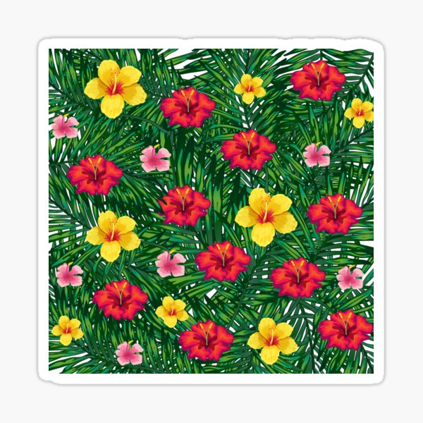 Bright and Balmy Floral T Shirt Sticker