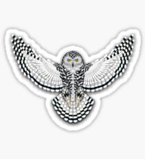 Beadwork Snowy Owl Sticker