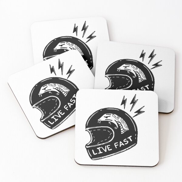 Item preview, Casco de motocicleta Live Fast designed and sold by fibonaccipine.
