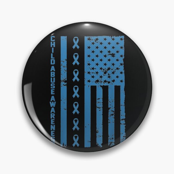 Item preview, Child Abuse Prevention Awareness Costume Ribbon America Flag designed and sold by simonbucholz.