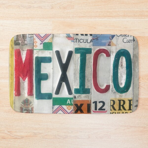 Item preview, Mexico License Plates from around the Country That Spell Mexico  designed and sold by prohockeylabs.