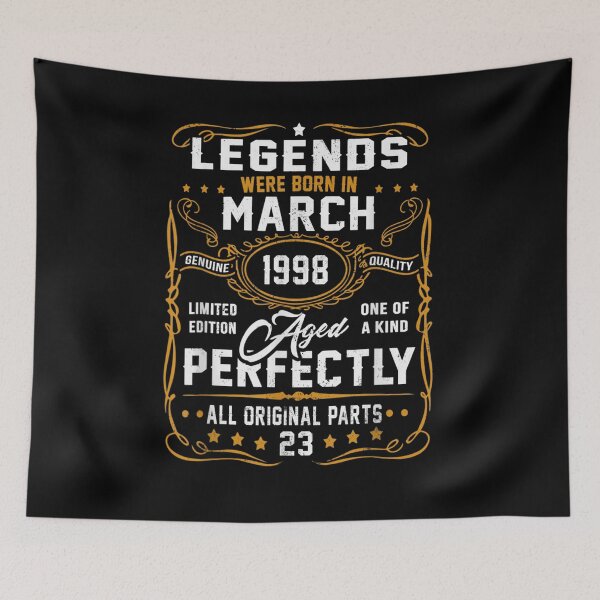 Item preview, Legends Were Born In March 1998 23th Birthday Gifts  designed and sold by dannareyansh.
