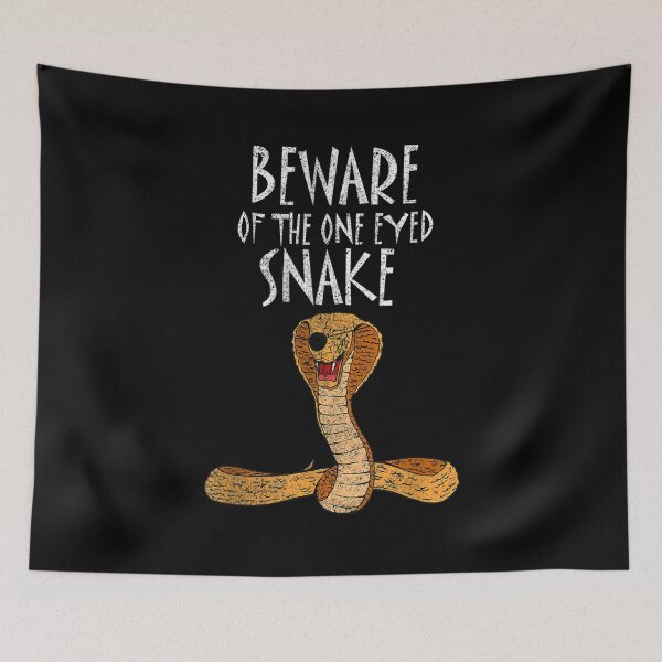 Item preview, Beware Of The One Eyed Snake Distressed Look By Yoray  designed and sold by dannareyansh.