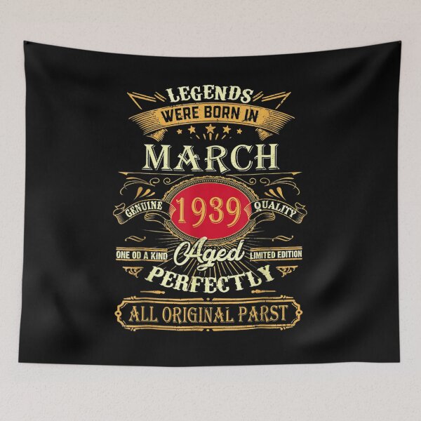 Item preview, Legends Were Born In March 1939 82th Birthday Gifts  designed and sold by dannareyansh.