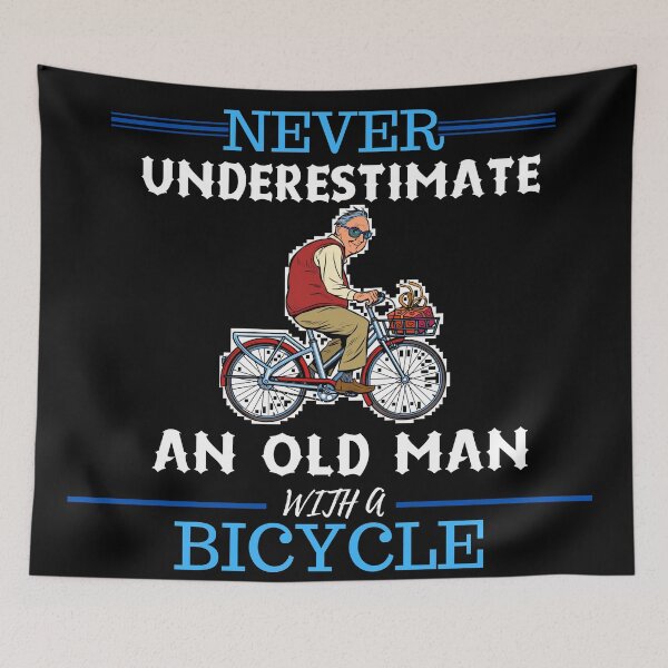 Item preview, Never Underestimate Old Man With Bicycle designed and sold by Martin-bivert.