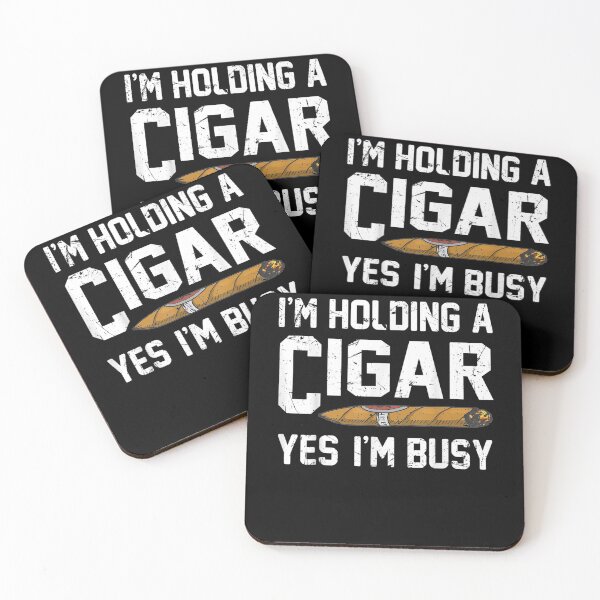 Item preview, I'm Holding A Cigar Yes I'm Busy Funny Cigar Smoking Smoker  designed and sold by dannareyansh.