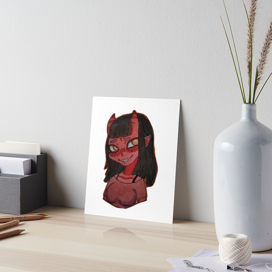 " Meru The Succubus Flowers Arts" Art Board Print For Sale By Jamai27 ...