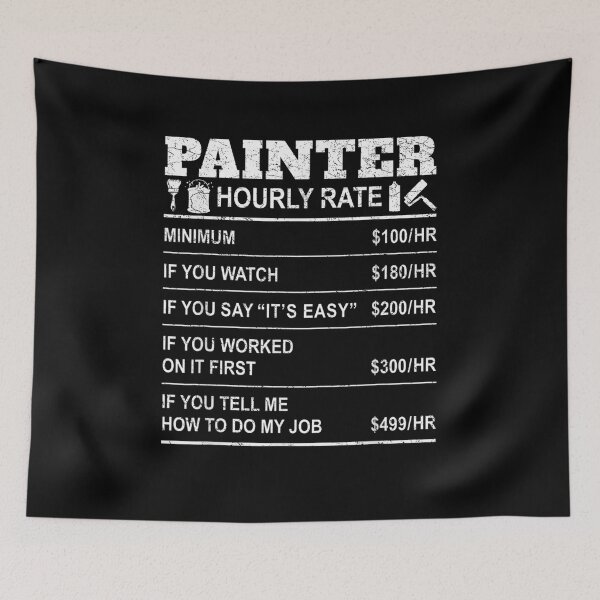 Item preview, Funny Painter Hourly Rate Painting Painters Employee Labor  designed and sold by dannareyansh.