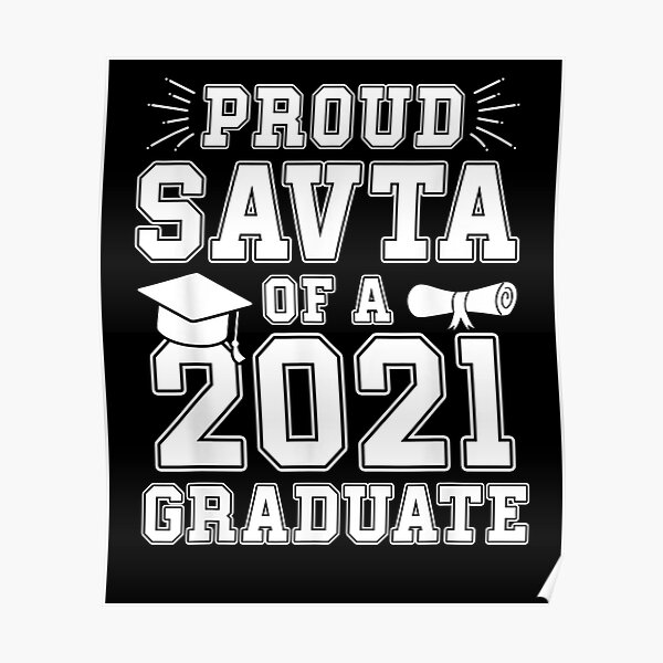 Proud Savta Of A 2021 Graduate Graduation Hebrew Grandma Poster