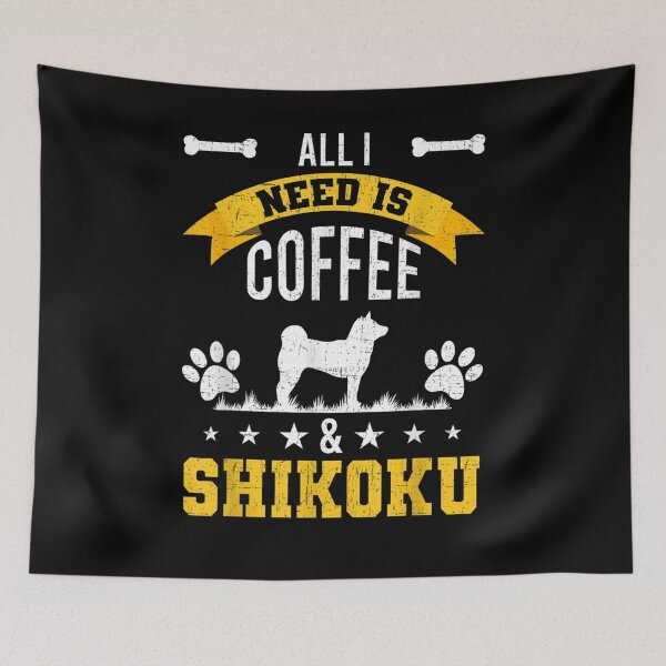 Item preview, I Need Coffee And Shikoku Dog Lover  designed and sold by dannareyansh.
