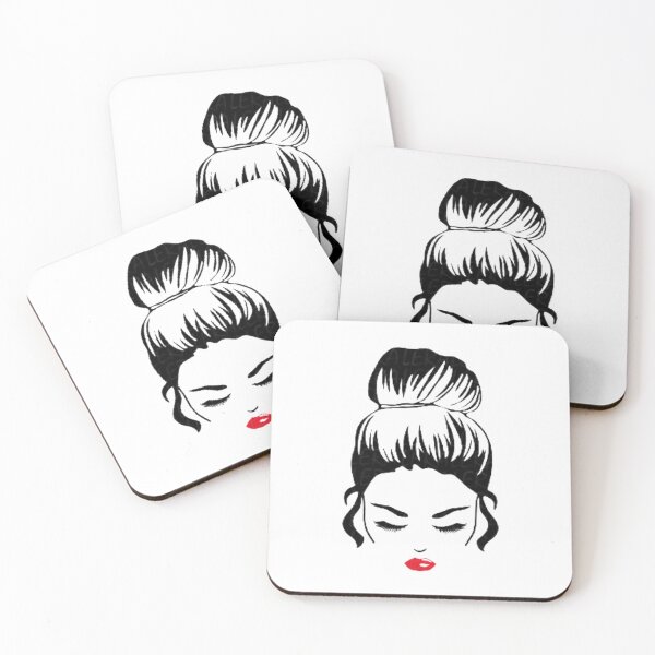 Item preview, Messy Bun, Red Lips  designed and sold by Slainte  Prints.