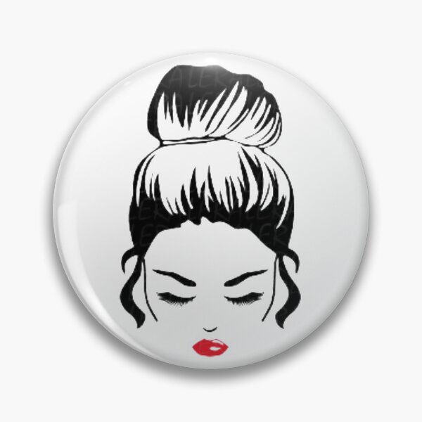 Item preview, Messy Bun, Red Lips  designed and sold by Slainte  Prints.