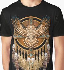 Camiseta gráfica Buho de abalorios nativo americano Mandala