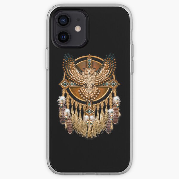 Native American Beadwork Owl Mandala iPhone Soft Case