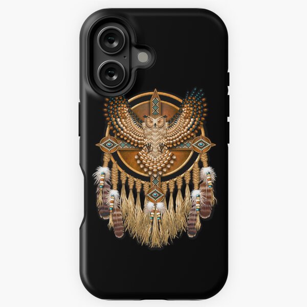 Artikel-Vorschau von Indianische Beadwork Owl Mandala, designt und verkauft von Naumaddic Arts.