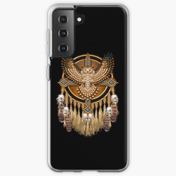 Native American Beadwork Owl Mandala Samsung Galaxy Soft Case