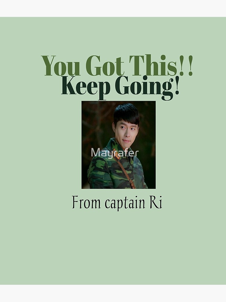 "Crash landing on you Cheering message from captain ri " Poster by