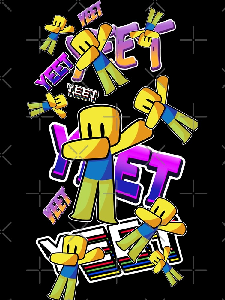 Roblox Pattern Yeet Dabbing Dab Hand Drawn Gaming Noob T For Gamers T Shirts T For Fans 