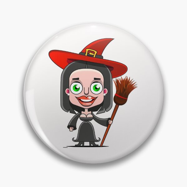 Item preview, A cartoon witch flying on a broomstick cartoon Sign for print, in comics, Fashion, pop art  designed and sold by Ackler88.