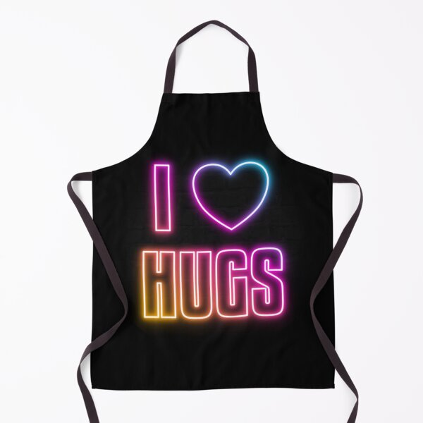 Item preview, Neon Retrowave Outrun Text and Heart Icon - I Love Hugs designed and sold by dylanxh.