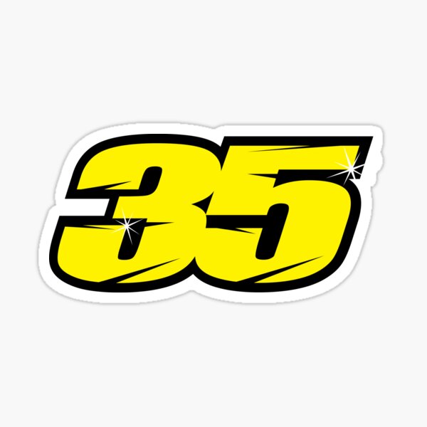 CAL CRUTCHLOW 35 Sticker/Decal 200mm x 102mm Fluorescent & Laminated Moto GP CAL CRUTCHLOW 35 Sticker/Decal 200mm x 102mm Fluorescent & Laminated Moto GP