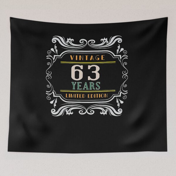 Item preview, 63rd Happy Birthday Vintage Edition 63 Years Old 1990s Born Gift  designed and sold by venitamara.