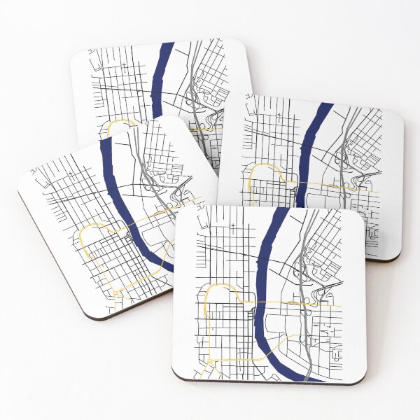 Item preview, Nashville Streets and River (Blue and Yellow) designed and sold by a5eward.