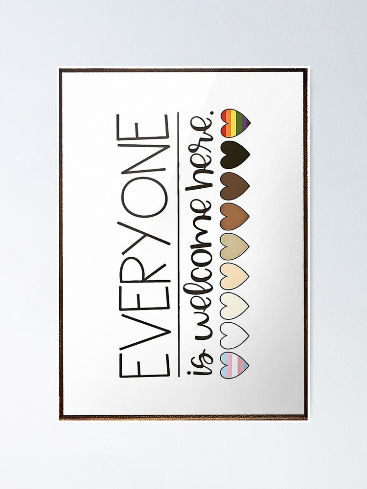 DAIERCY Metall-Blechschild 'Everyone Is Welcome Here' - Inklusion & Vielfalt Dekoration