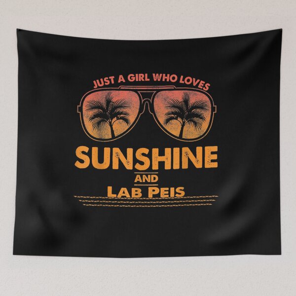 Item preview, Just A Girl Who Loves Sunshine And Lab Peis Sunglasses Gift designed and sold by venitamara.